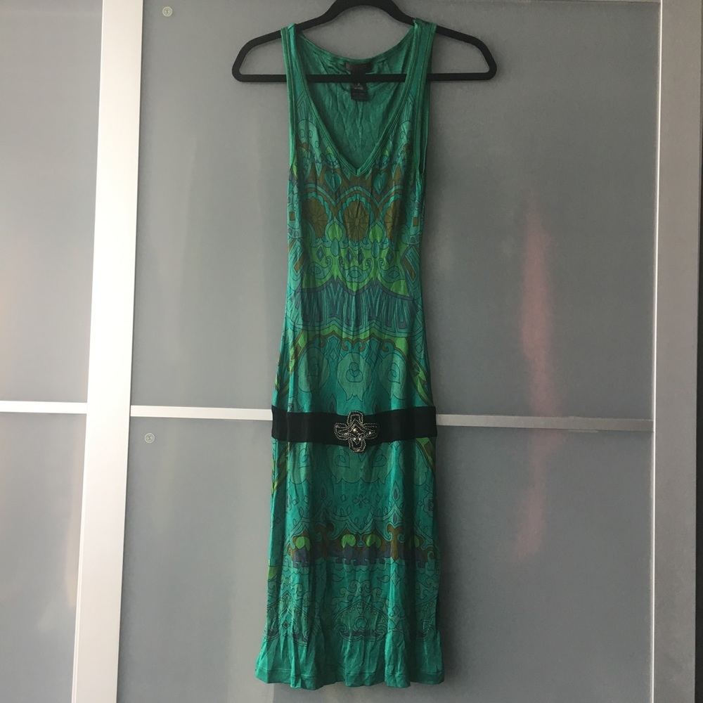 Custo Barcelona Print Dress in Green